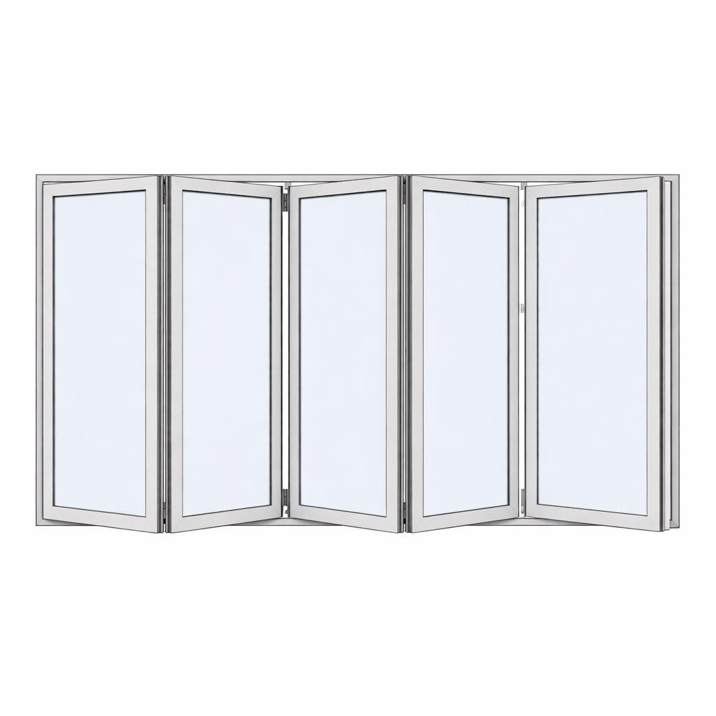 Aluminium Harmonica Deur Uit Het Mb 86 Folding Hd Nl Systeem, Uitgevoerd Als Een Vijfdelige Configuratie Met Een Rechtsdraaie