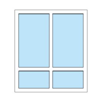 2 Delig Raam Met 2 Onderlichten